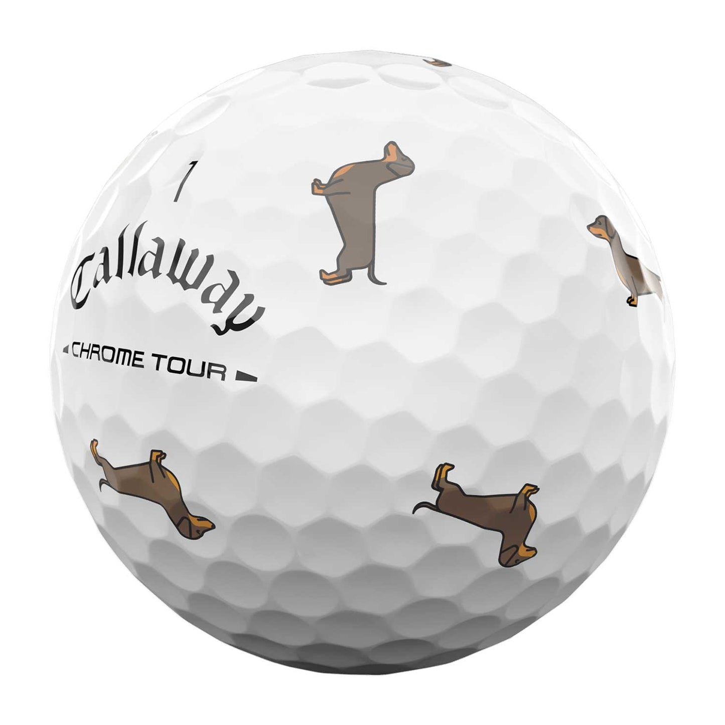 Callaway Chrome Tour Dogs Dachshund Golf Balls