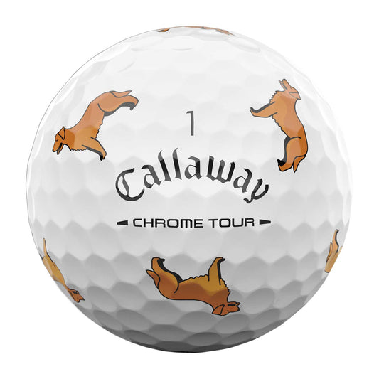 Callaway Chrome Tour Dogs Golden Retriever Golf Balls