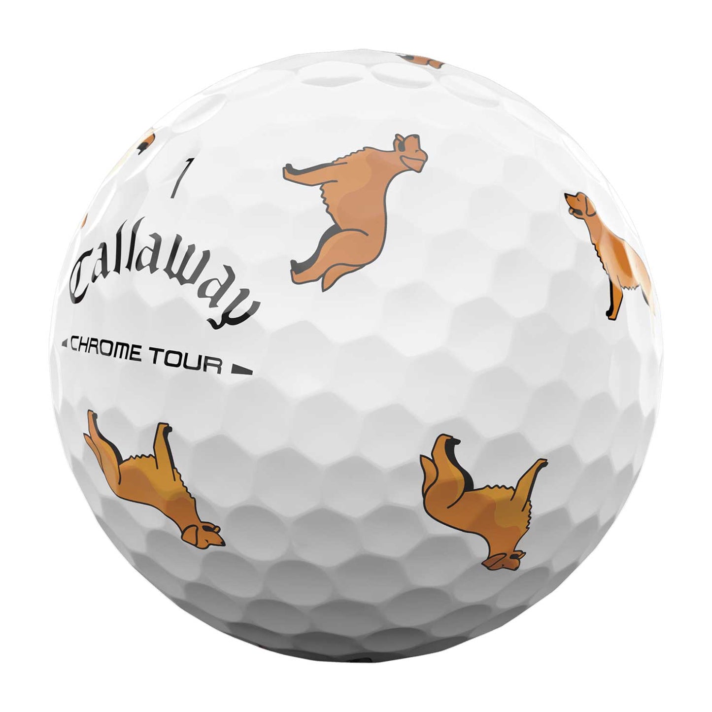 Callaway Chrome Tour Dogs Golden Retriever Golf Balls