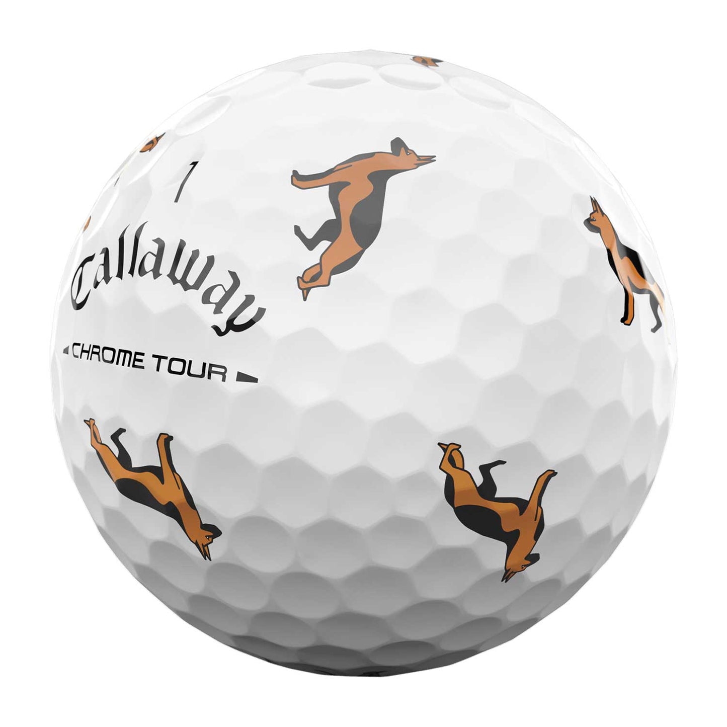 Callaway Chrome Tour Dogs German Shepherd Golf Balls