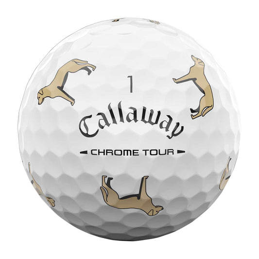 Callaway Chrome Tour Dogs Yellow Lab Golf Balls