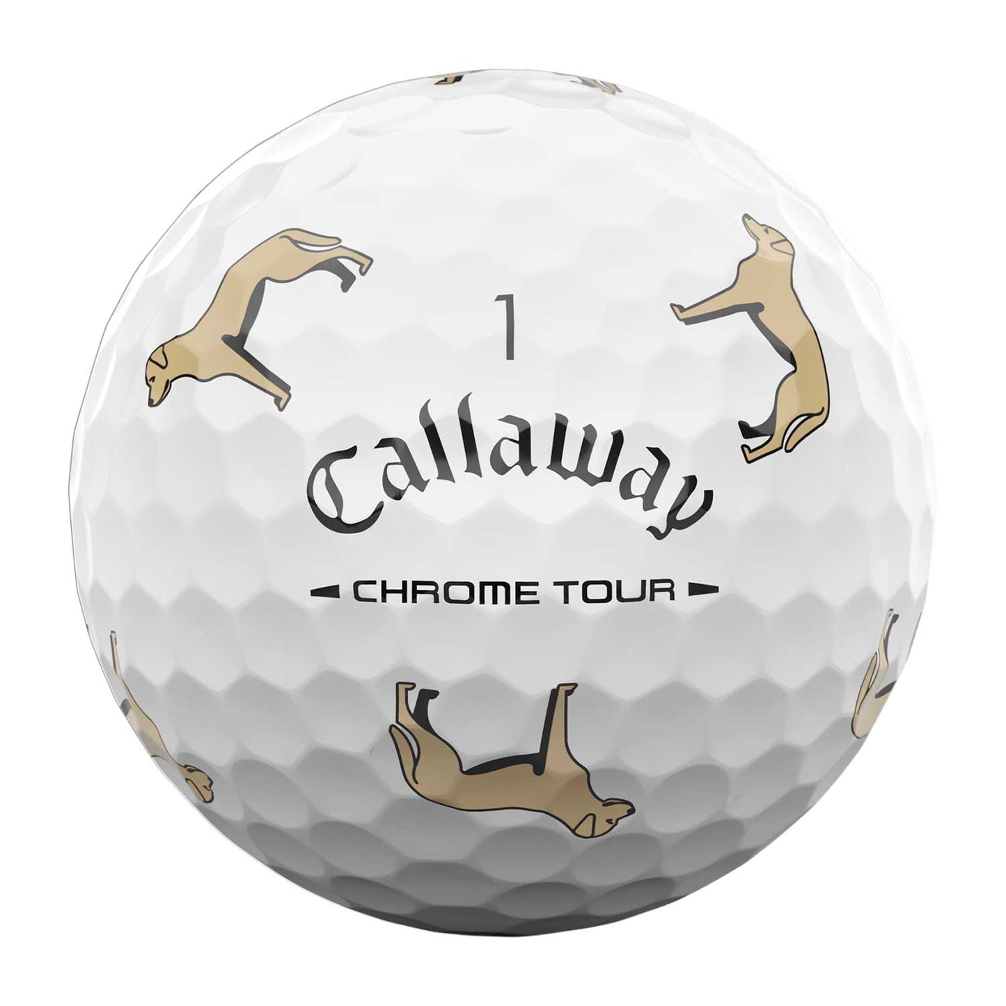 Callaway Chrome Tour Dogs Yellow Lab Golf Balls