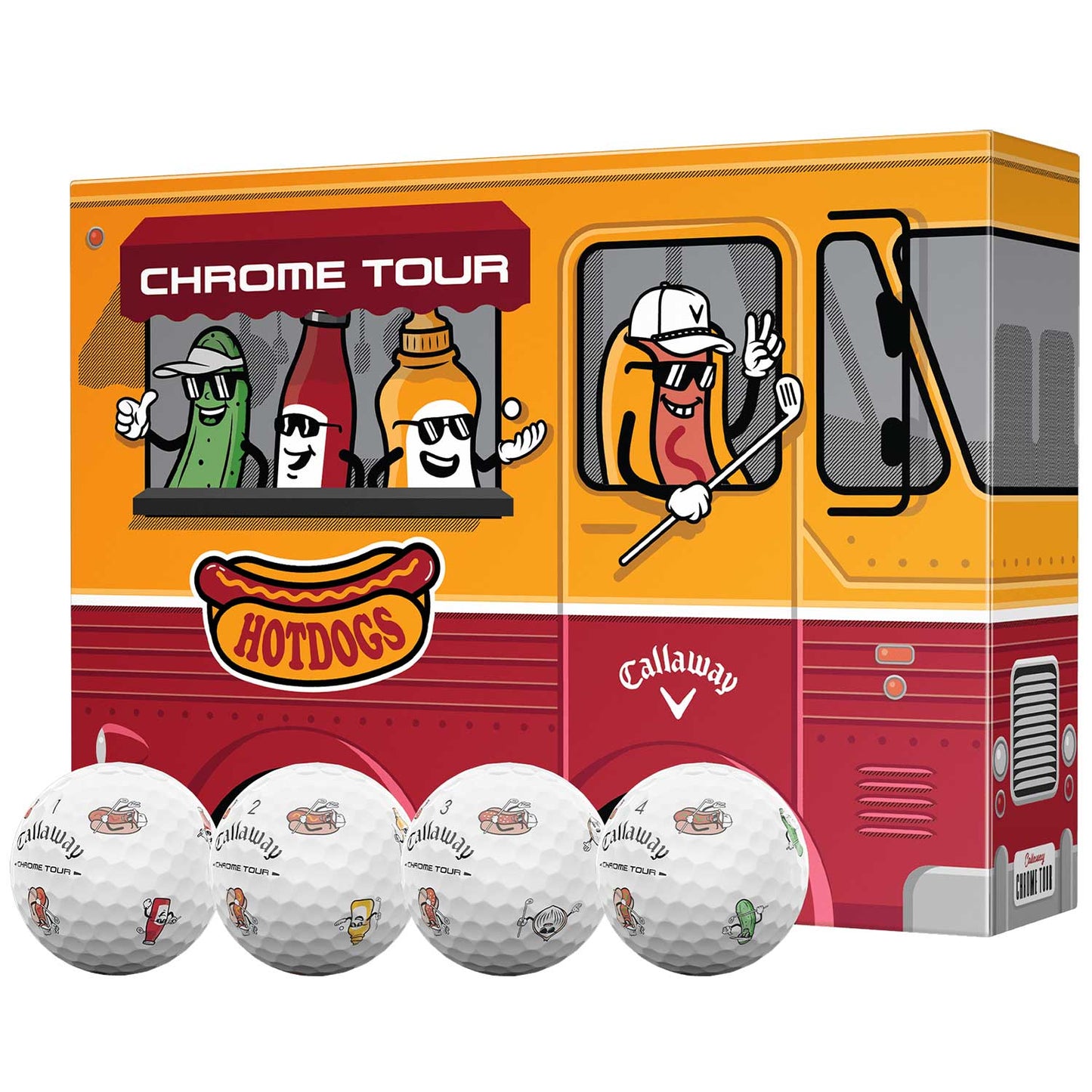 Callaway Chrome Tour Hot Dog Golf Balls