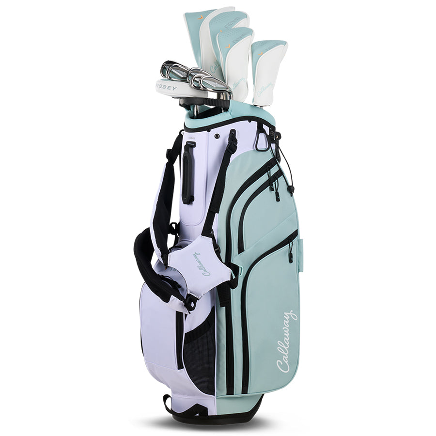 Callaway Women's Reva 11-Piece Stand Bag Complete Set White/Surf/Spray