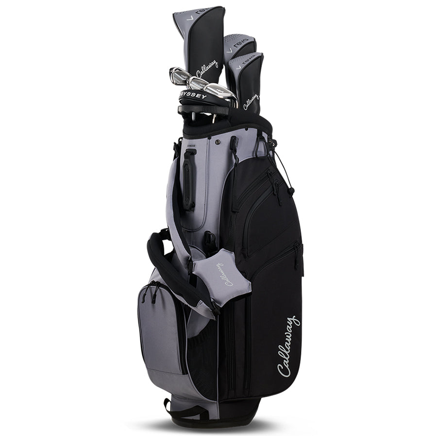 Callaway Women's Reva 8-Piece Stand Bag Complete Set Fog/Black