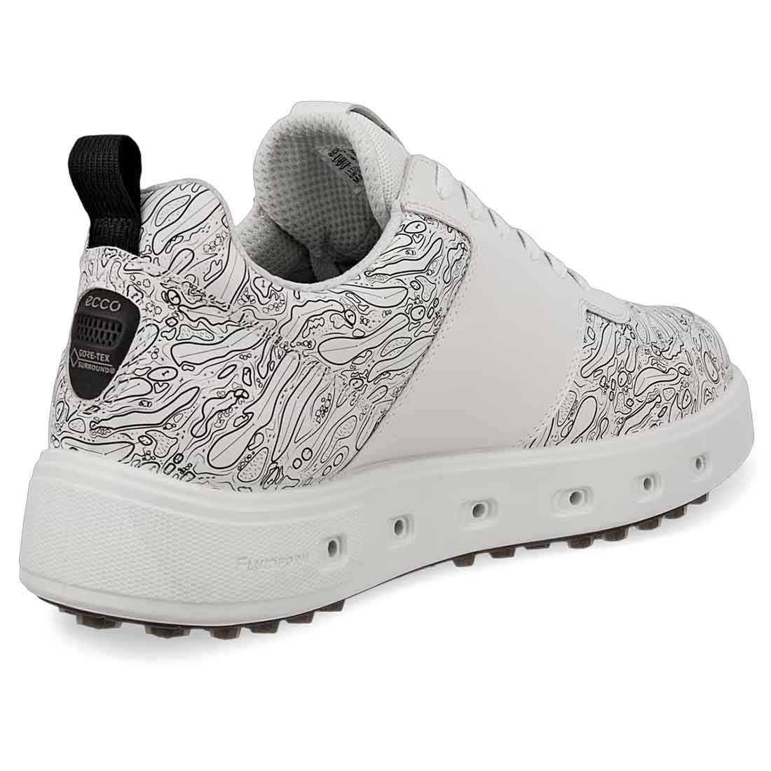 Ecco Street 720 Leather Gore-Tex Golf Shoes White/Black