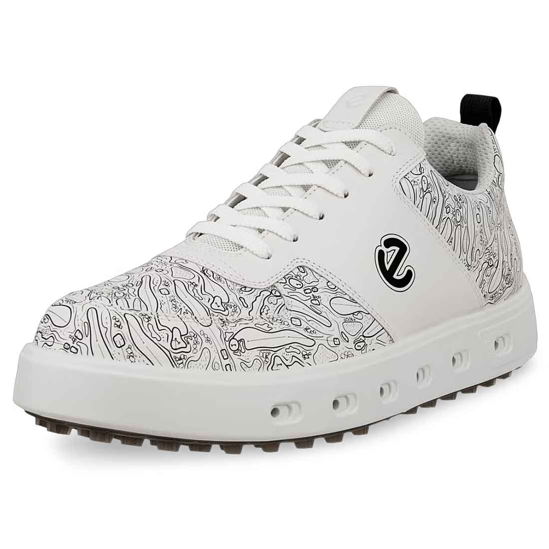 Ecco Street 720 Leather Gore-Tex Golf Shoes White/Black