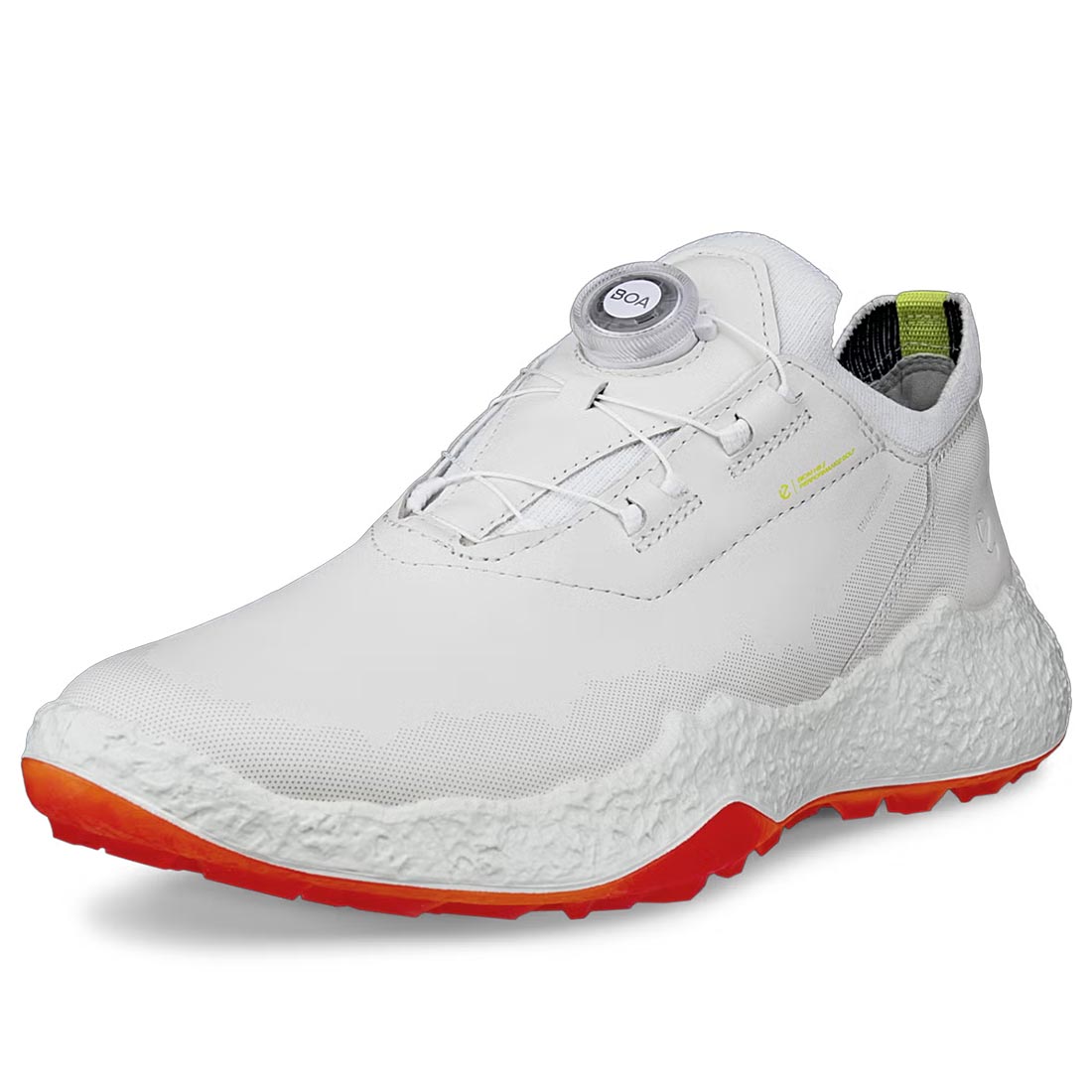 Ecco Women's Biom H5 Leather BOA Golf Shoes White/Orange – Golf