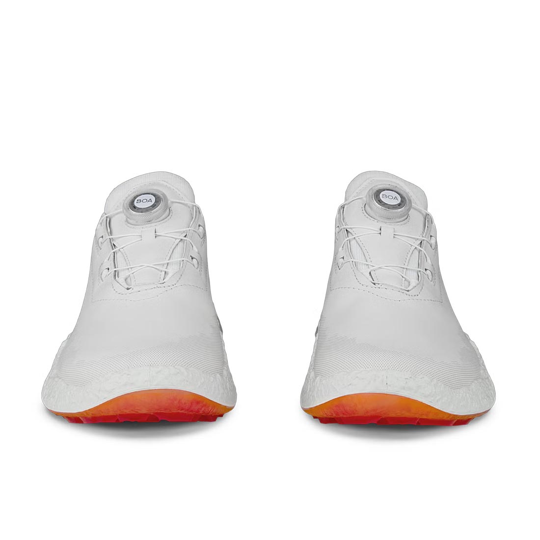 Ecco Women's Biom H5 Leather BOA Golf Shoes White/Orange
