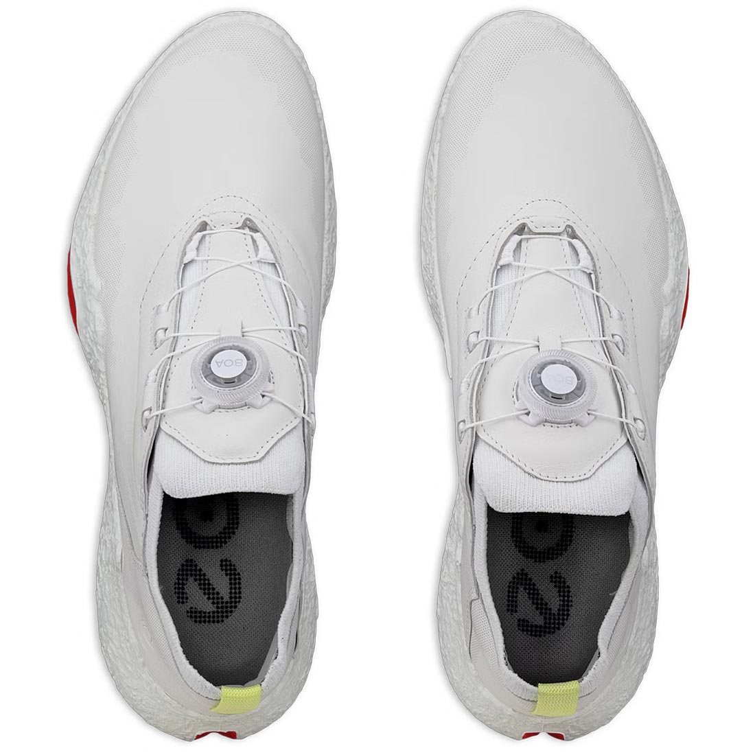 Ecco Women's Biom H5 Leather BOA Golf Shoes White/Orange – Golf