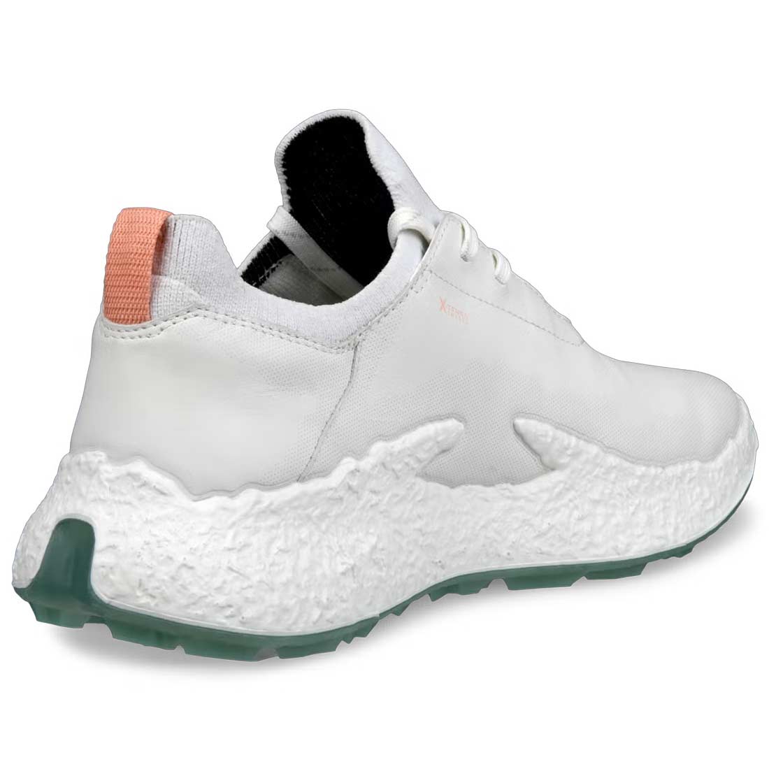 Ecco Women's Biom H5 Leather Golf Shoes White/Green/Orange – Golf