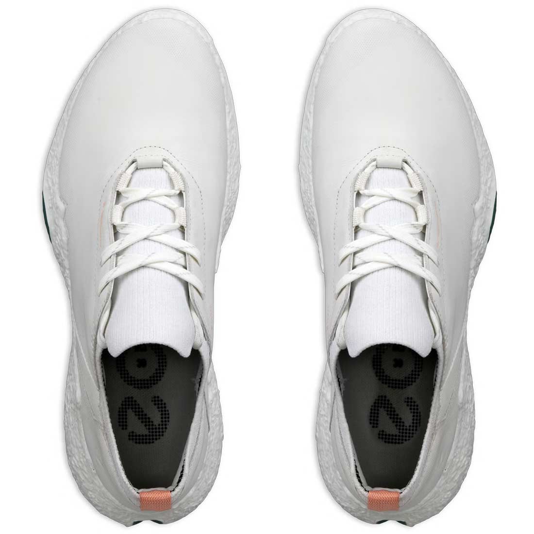 Ecco Women's Biom H5 Leather Golf Shoes White/Green/Orange – Golf