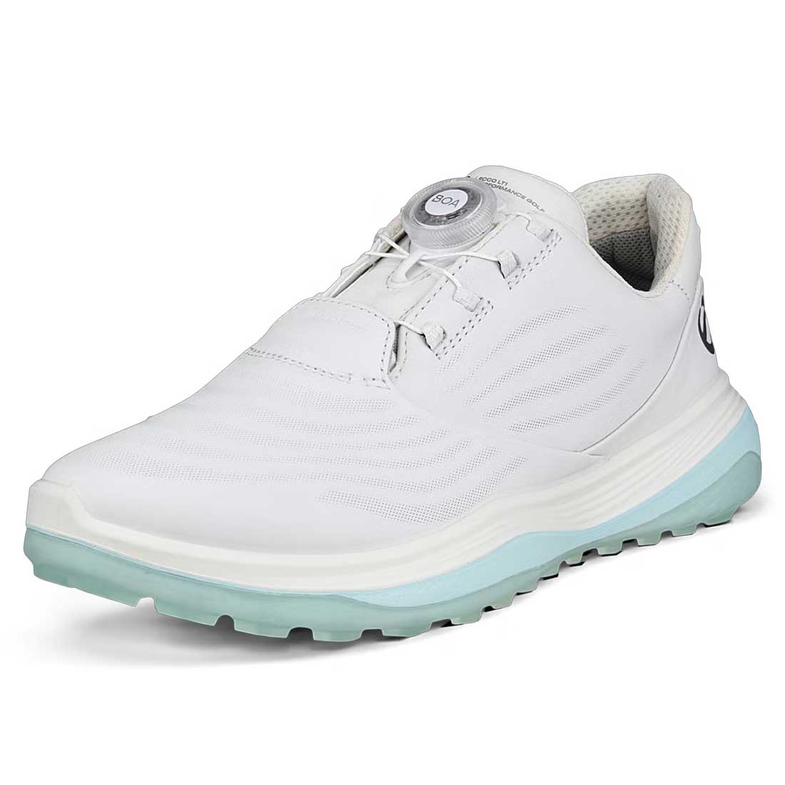 Ecco Women's Lt1 Hybrid Leather BOA Golf Shoes White/Blue