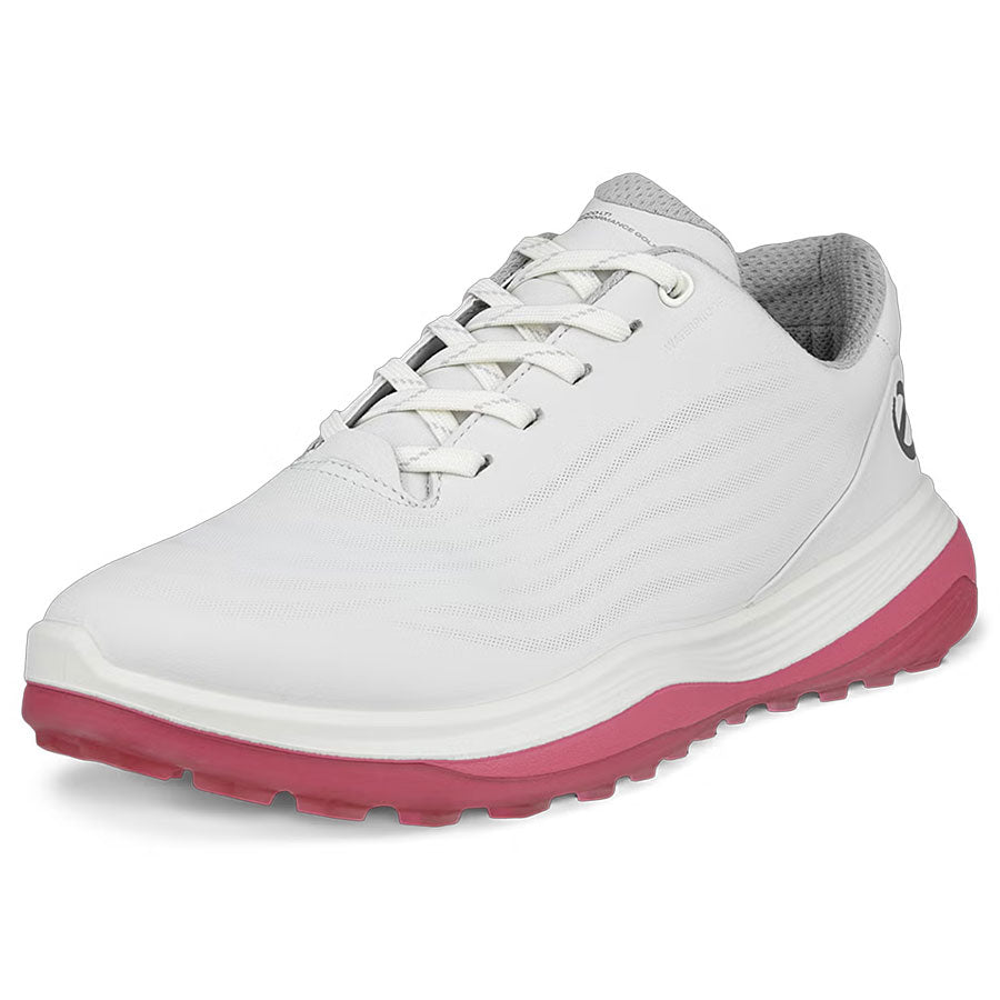 Ecco Women's Lt1 Hybrid Leather Golf Shoes White/Rose