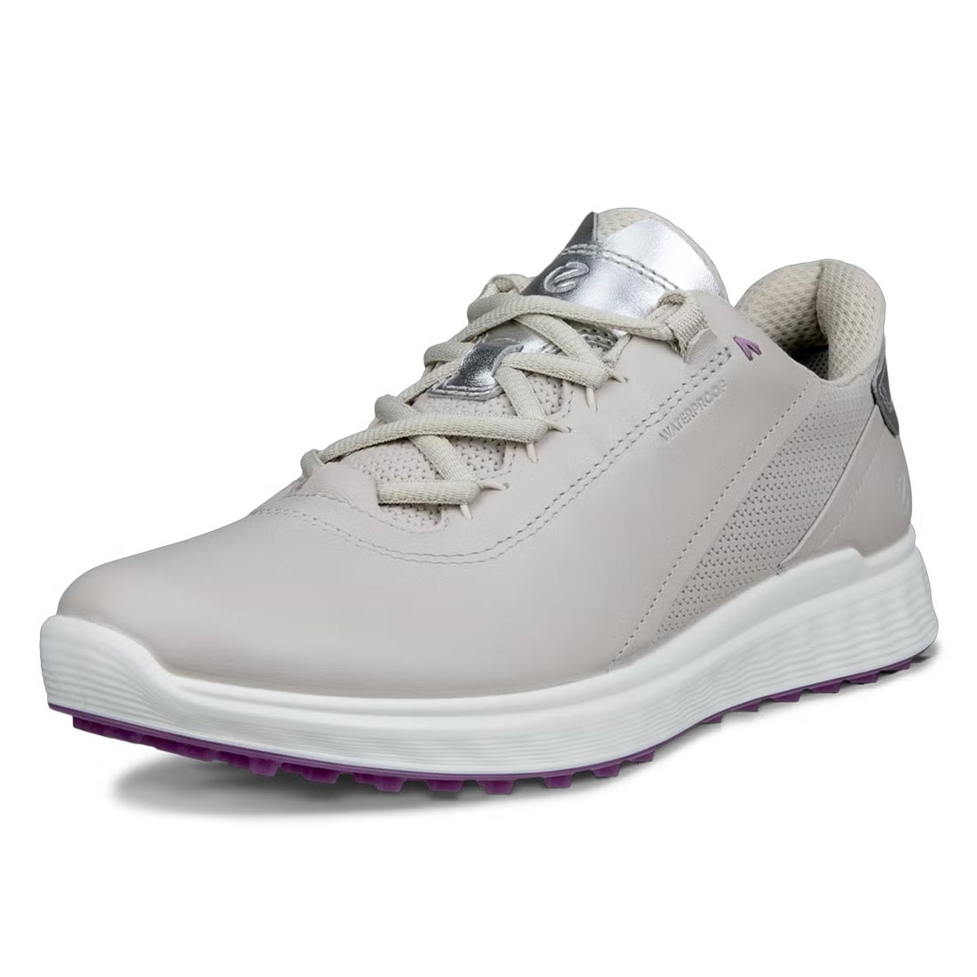 Ecco Women's S-Casual Leather Golf Shoes Grey/Silver – Golf Discount