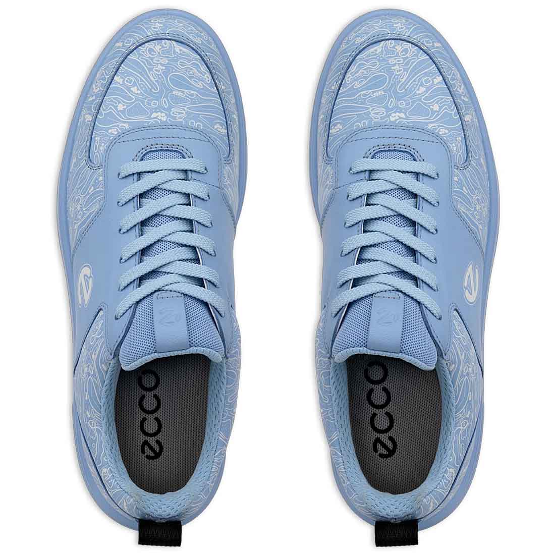 Ecco Women's Street 720 Leather Gore-Tex Golf Shoes Blue/White