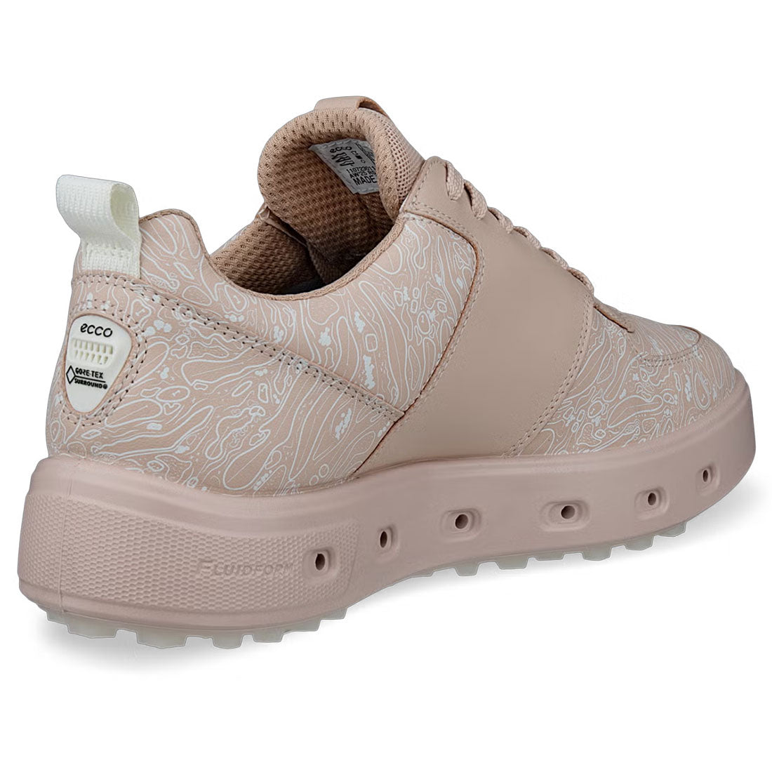 Ecco Women's Street 720 Leather Gore-Tex Golf Shoes Dusty Pink