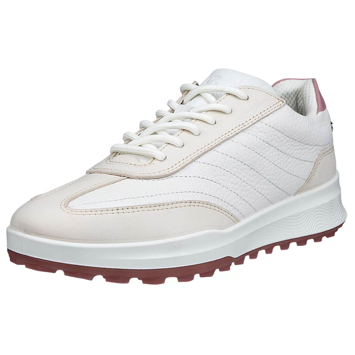 シューズ(女性用) ECCO Golf Ecco Women's Street Vibe Golf Shoes Off White/Rose – Golf Discount