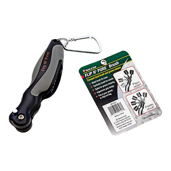 JEF World of Golf Flip N' Pure Folding Golf Brush