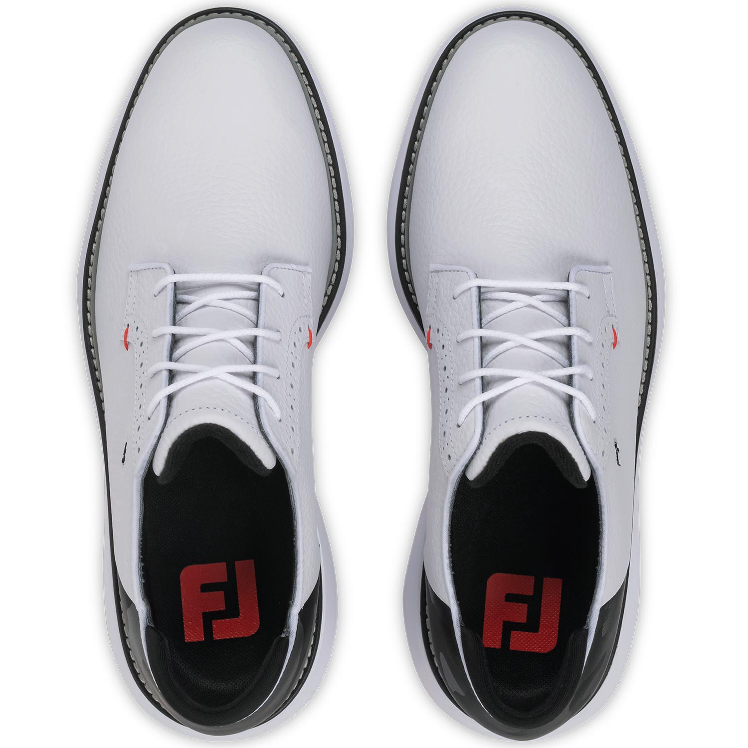 FootJoy FJ Traditions Blucher Golf Shoes White/Black Camo/Cherry