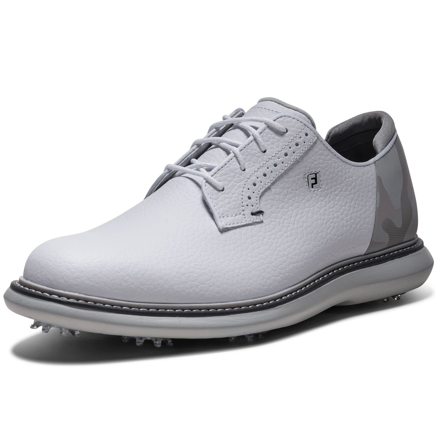 FootJoy FJ Traditions Blucher Golf Shoes White/Grey Camo