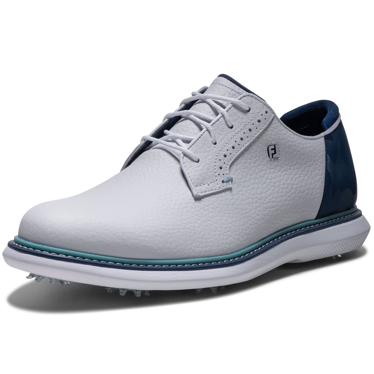FootJoy FJ Traditions Blucher Golf Shoes White/Navy Camo/Marine