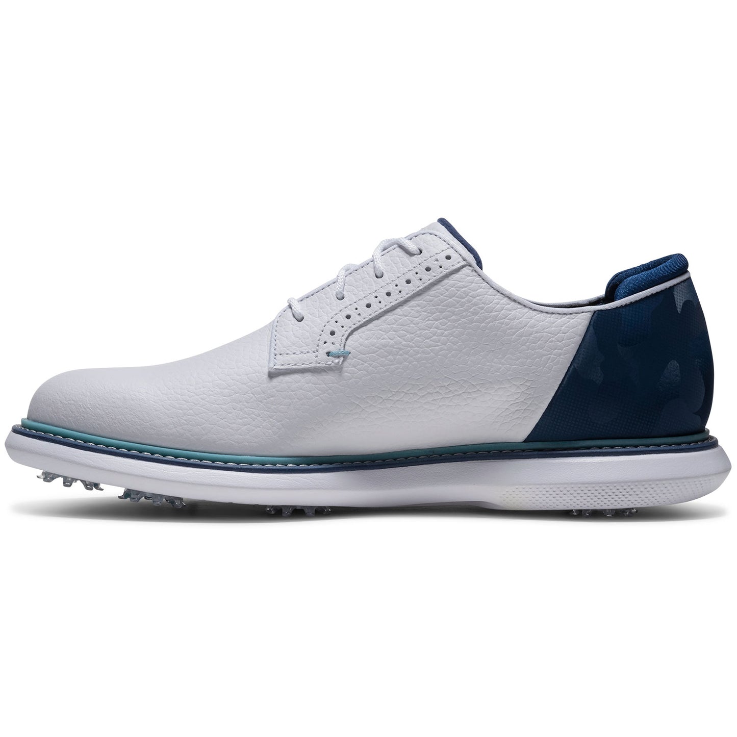 FootJoy FJ Traditions Blucher Golf Shoes White/Navy Camo/Marine