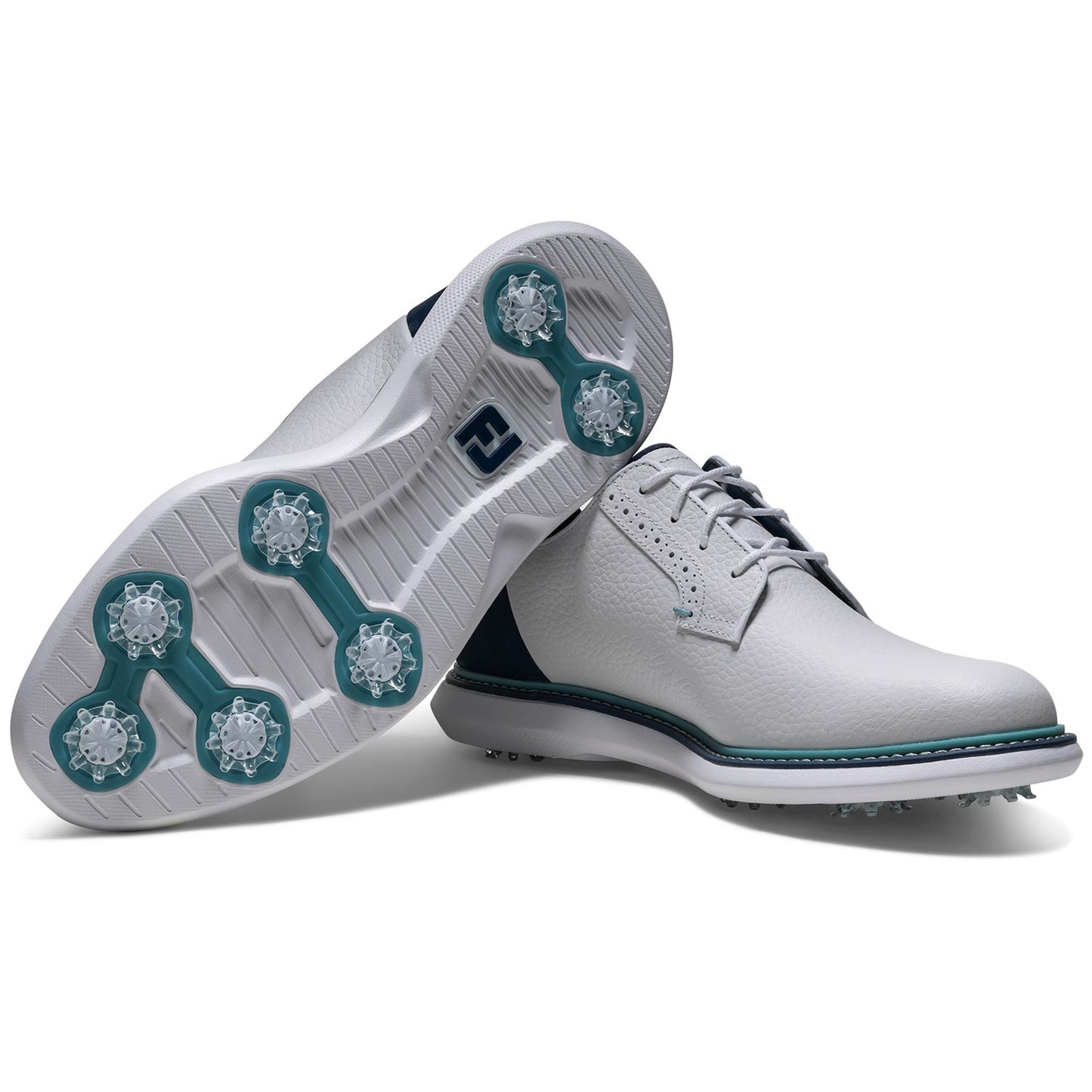 FootJoy FJ Traditions Blucher Golf Shoes White/Navy Camo/Marine