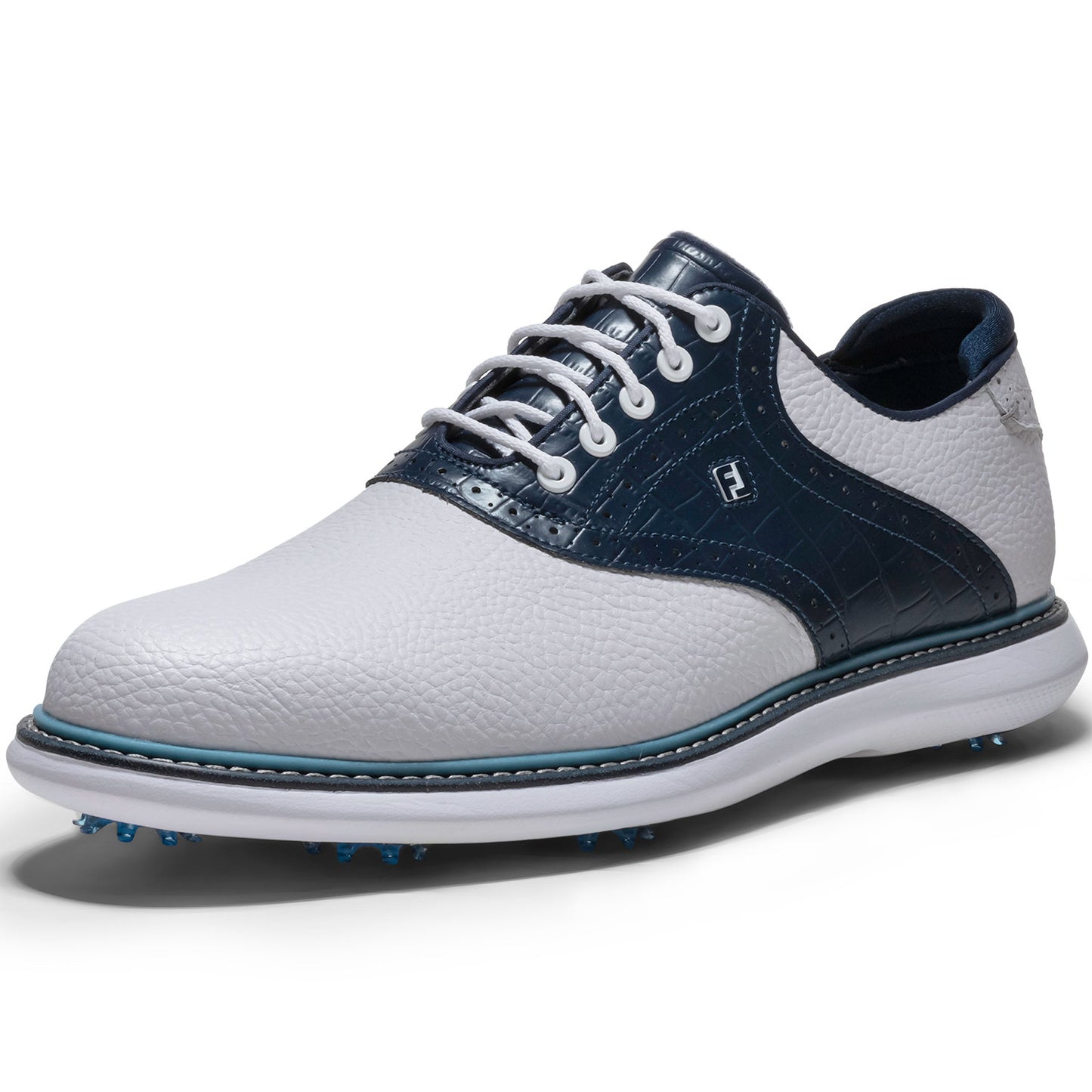 FootJoy FJ Traditions Saddle Golf Shoes White/Peacoat/Marine