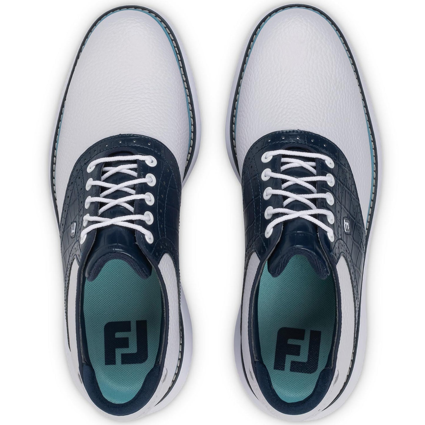 FootJoy FJ Traditions Saddle Golf Shoes White/Peacoat/Marine