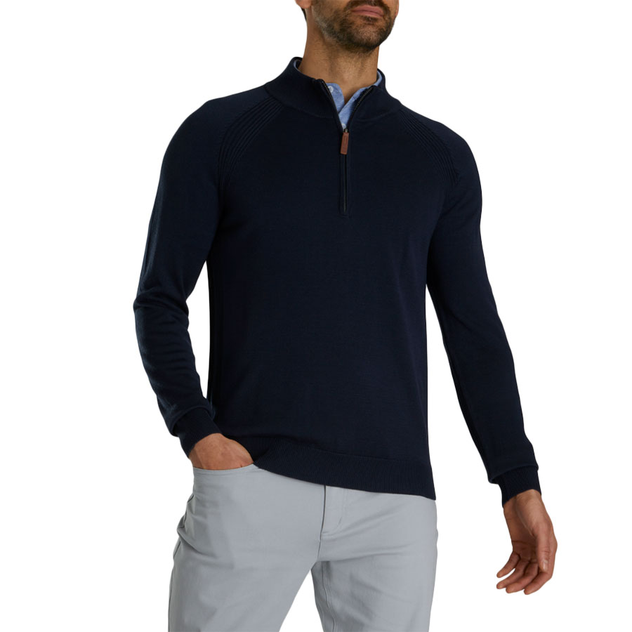 FootJoy ネイビー ハーフジップ セーター FootJoy Half-Zip Sweater – Golf Discount