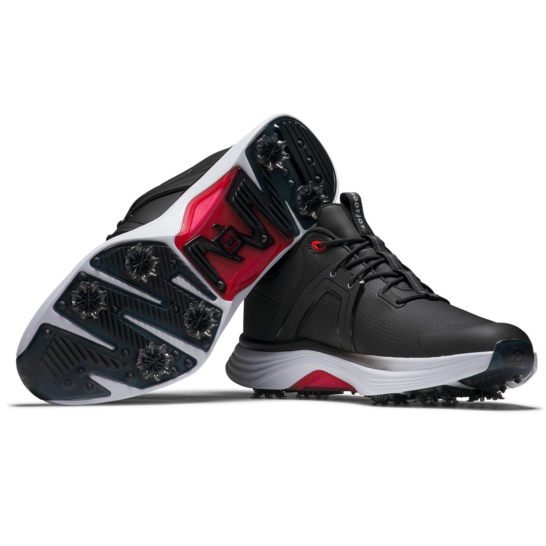 FootJoy HyperFlex Golf Shoes Black/White/Red | Golf Discount