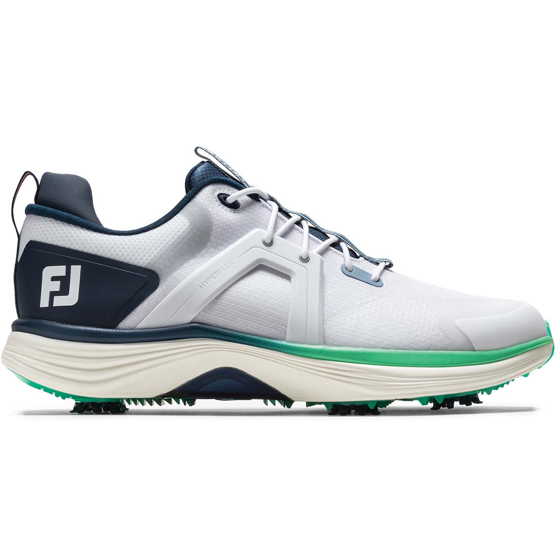 FootJoy HyperFlex Golf Shoes White/Peacoat/Aquamarine – Golf Discount