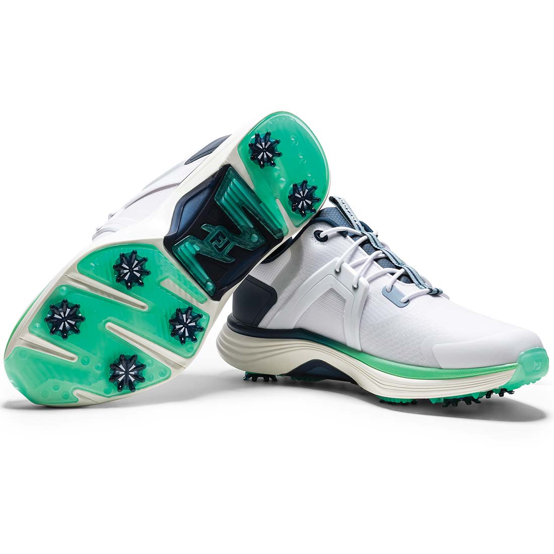 FootJoy HyperFlex Golf Shoes White/Peacoat/Aquamarine – Golf Discount