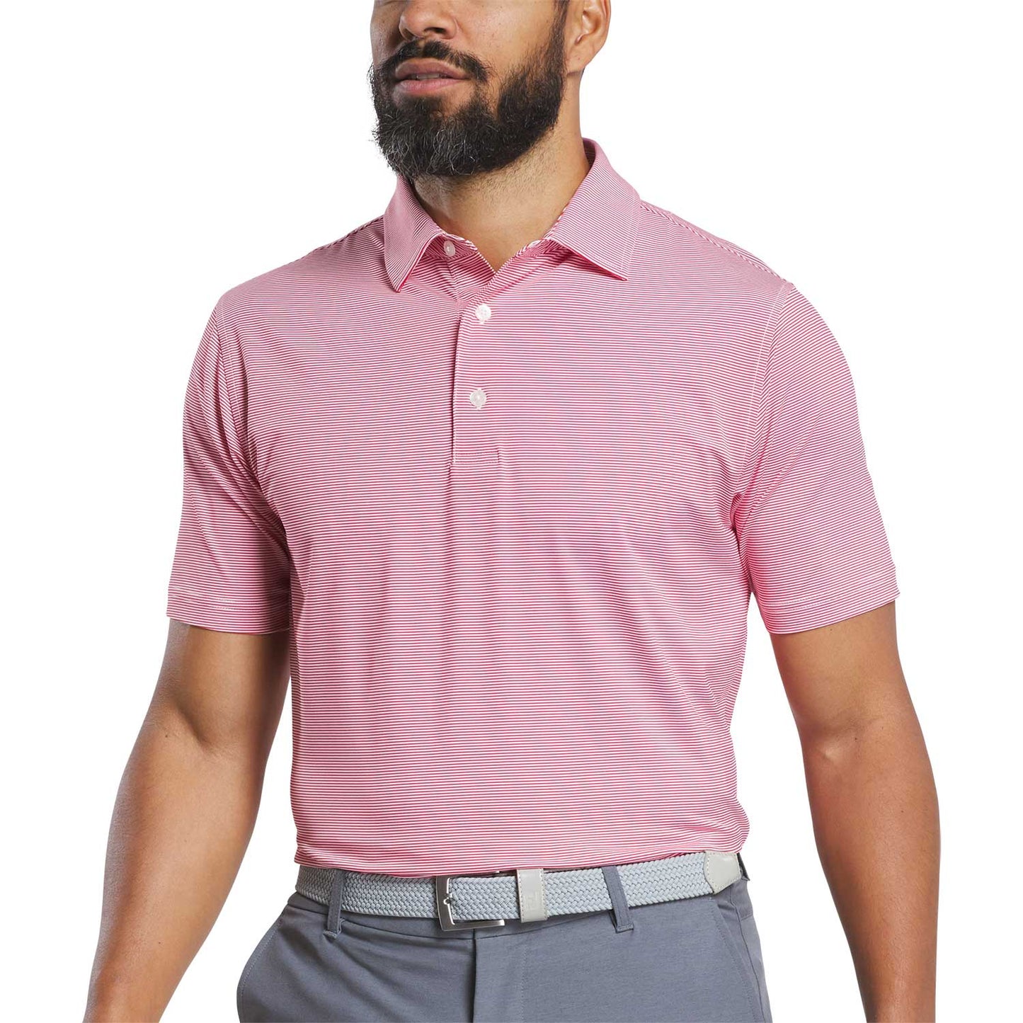 FootJoy MicroFeeder Stripe Lisle Polo