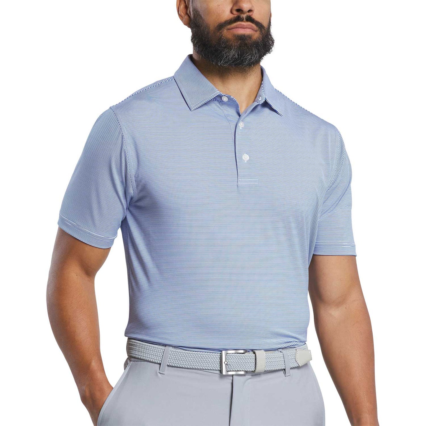 FootJoy MicroFeeder Stripe Lisle Polo