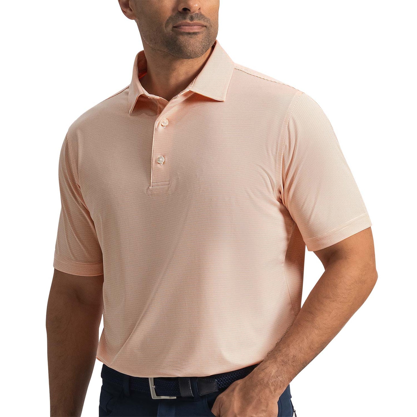 FootJoy MicroFeeder Stripe Lisle Polo