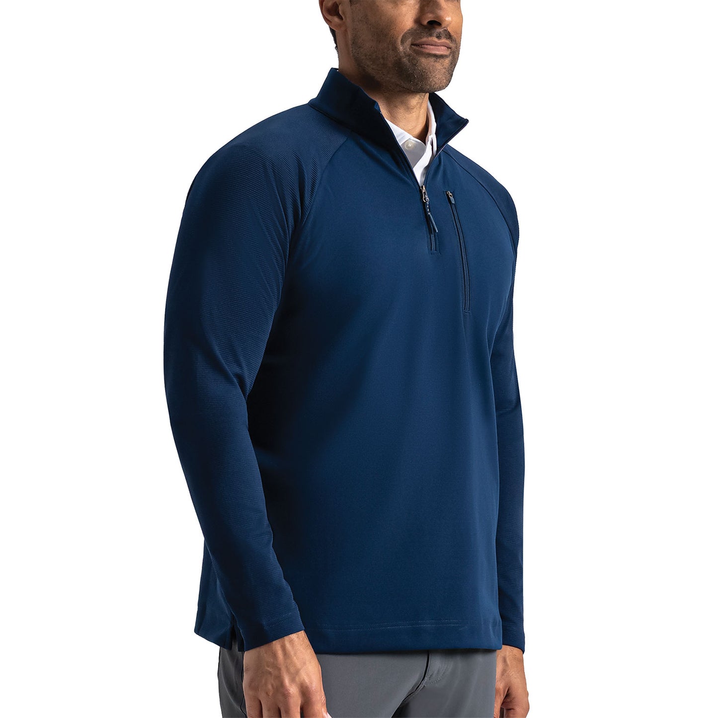 FootJoy Ottoman Stripe Quarter-Zip Golf Pullover