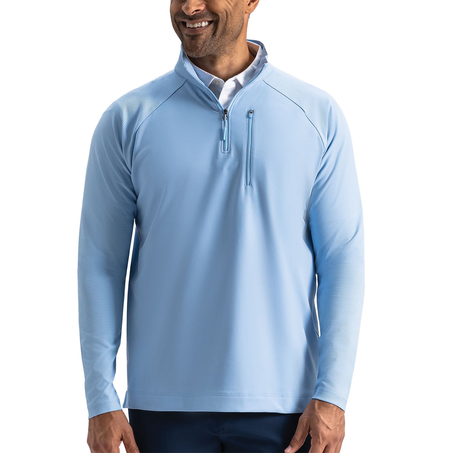FootJoy Ottoman Stripe Quarter-Zip Golf Pullover
