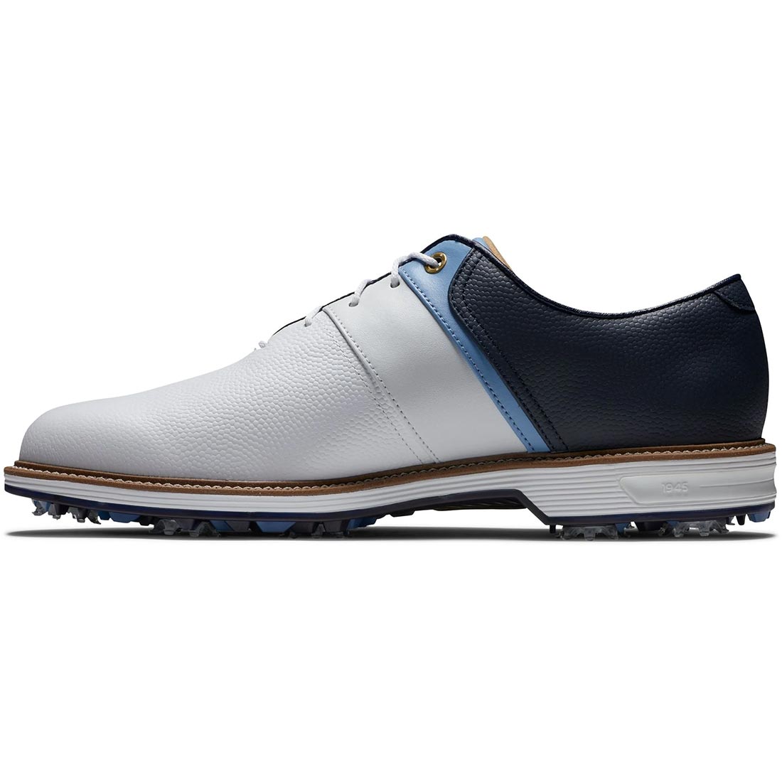 フットジョイPREMIERE SERIES Packard White/Navy FootJoy Premiere Series Packard Golf Shoes White/Navy – Golf Discount