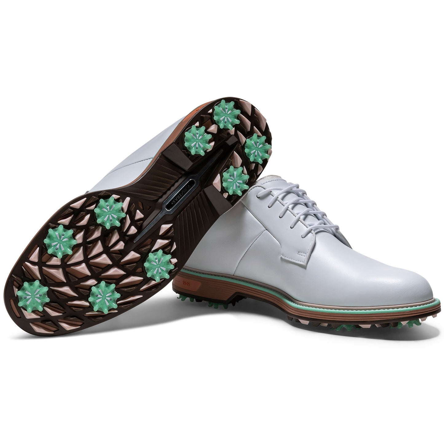 FootJoy Premiere Series Field Golf Shoes White/Chestnut/Aqua Marine