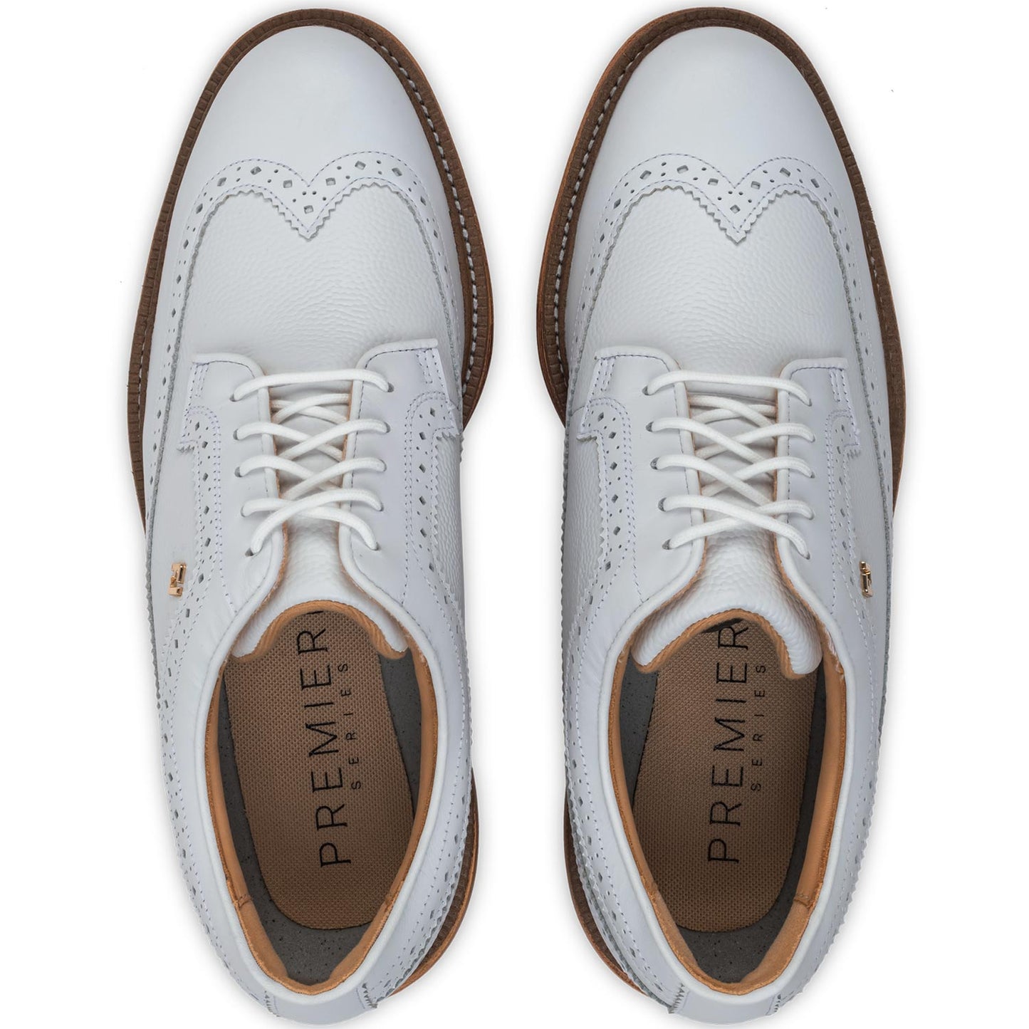 FootJoy Premiere Series Marquis Golf Shoes White/Chestnut