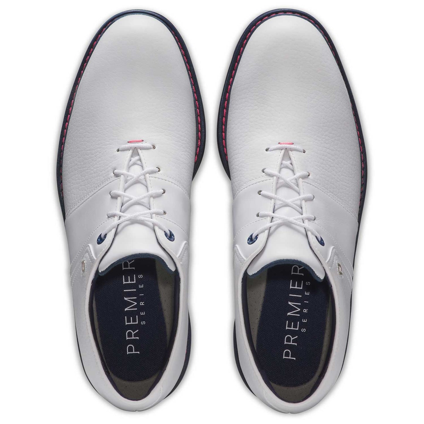 FootJoy Premiere Series Packard Golf Shoes White/Navy/Pink