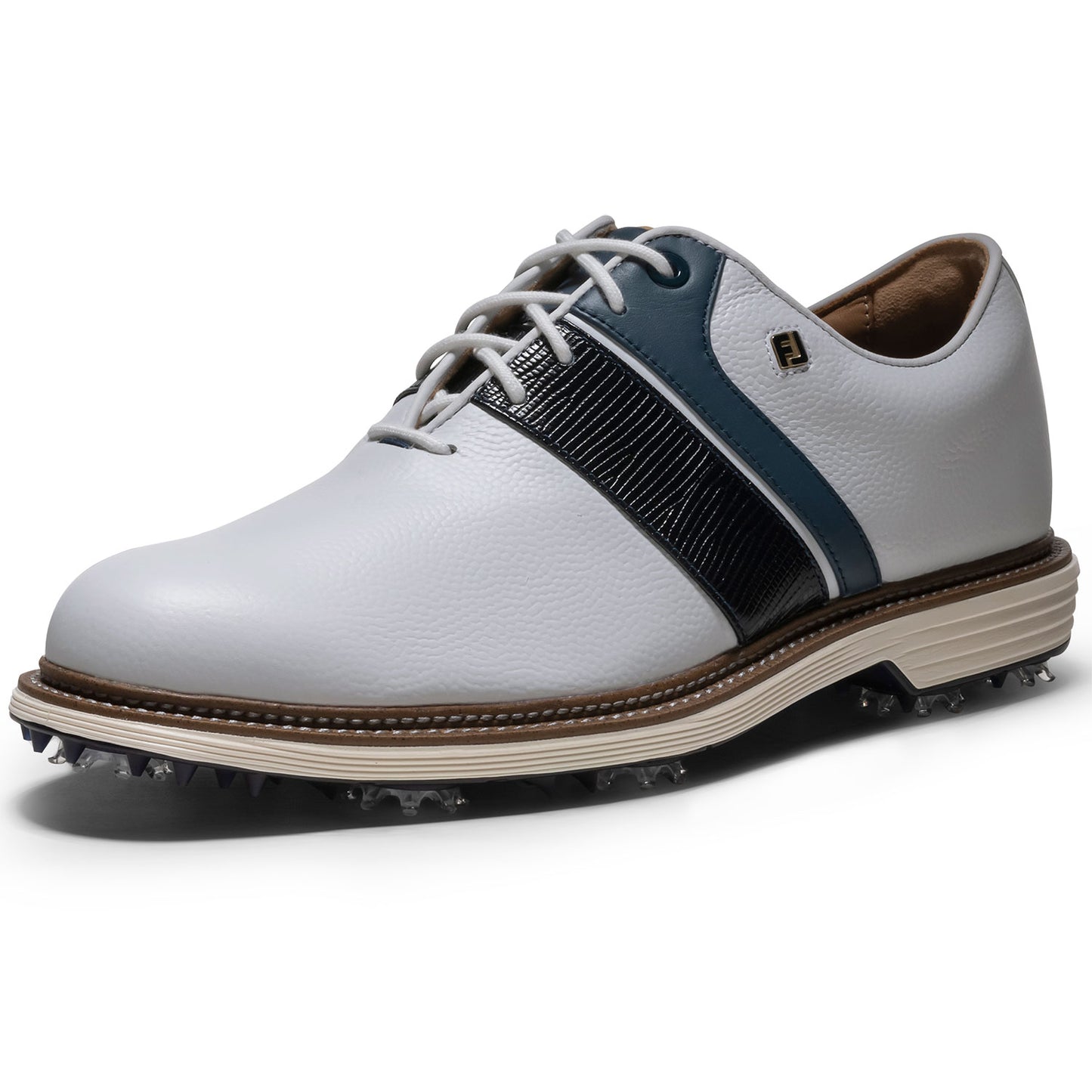 FootJoy Premiere Series Packard Golf Shoes White/Pageant Blue/Denim