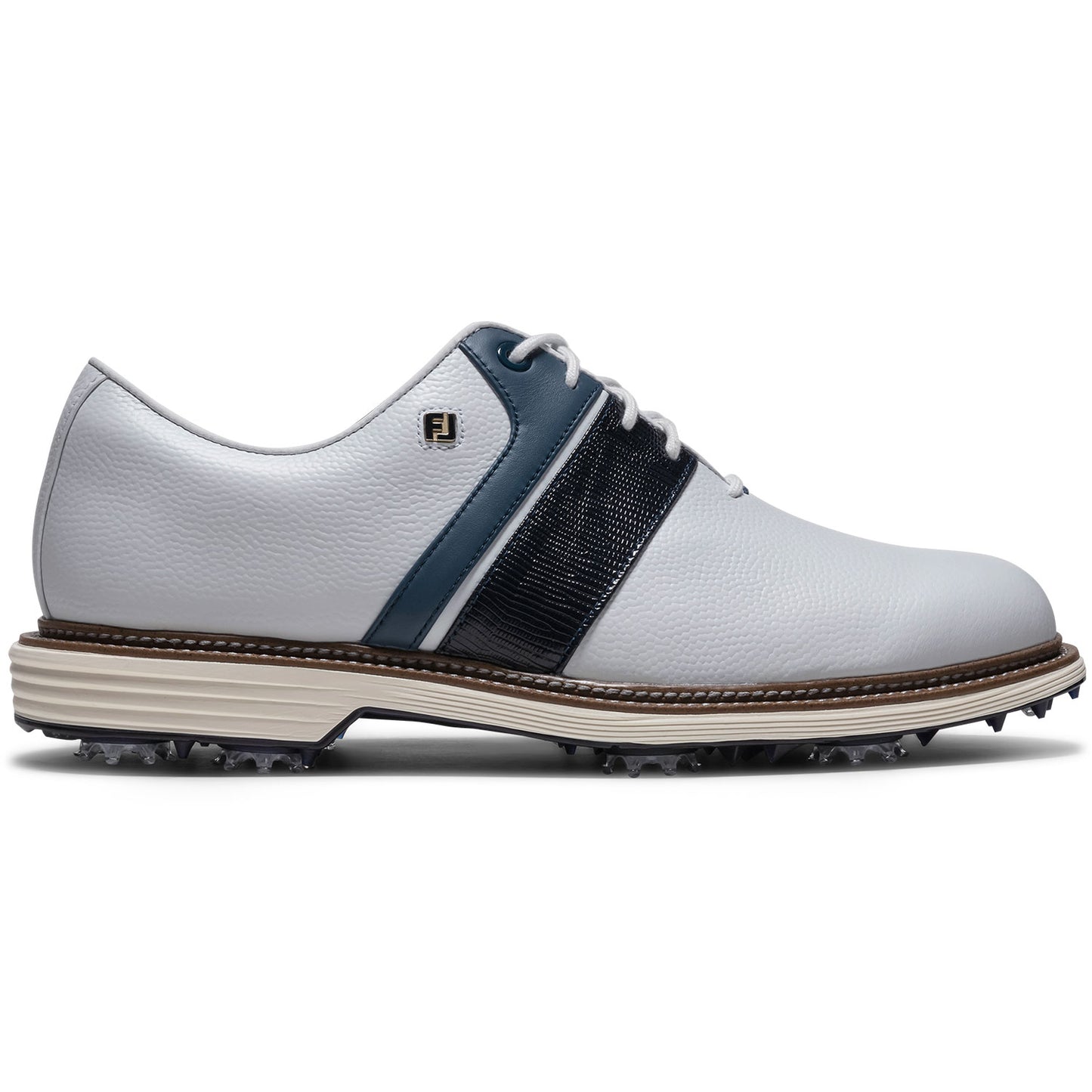 FootJoy Premiere Series Packard Golf Shoes White/Pageant Blue/Denim
