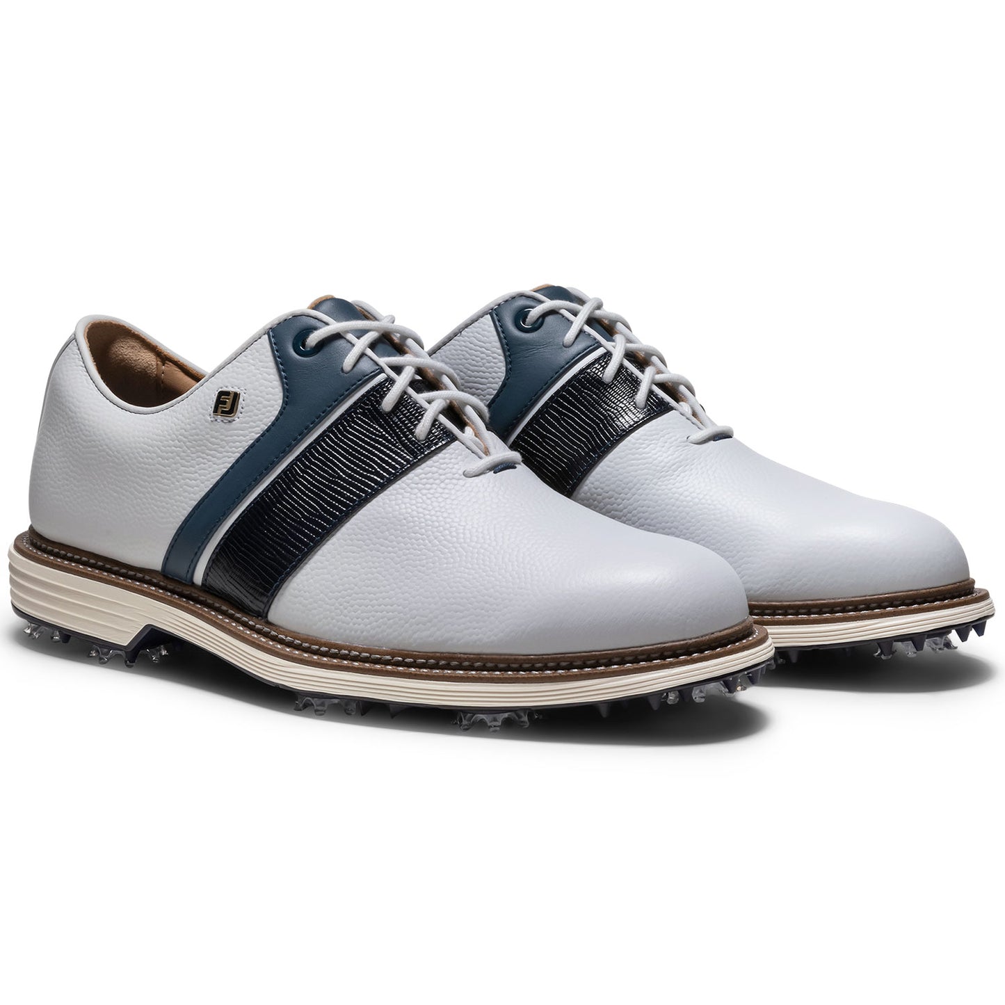 FootJoy Premiere Series Packard Golf Shoes White/Pageant Blue/Denim