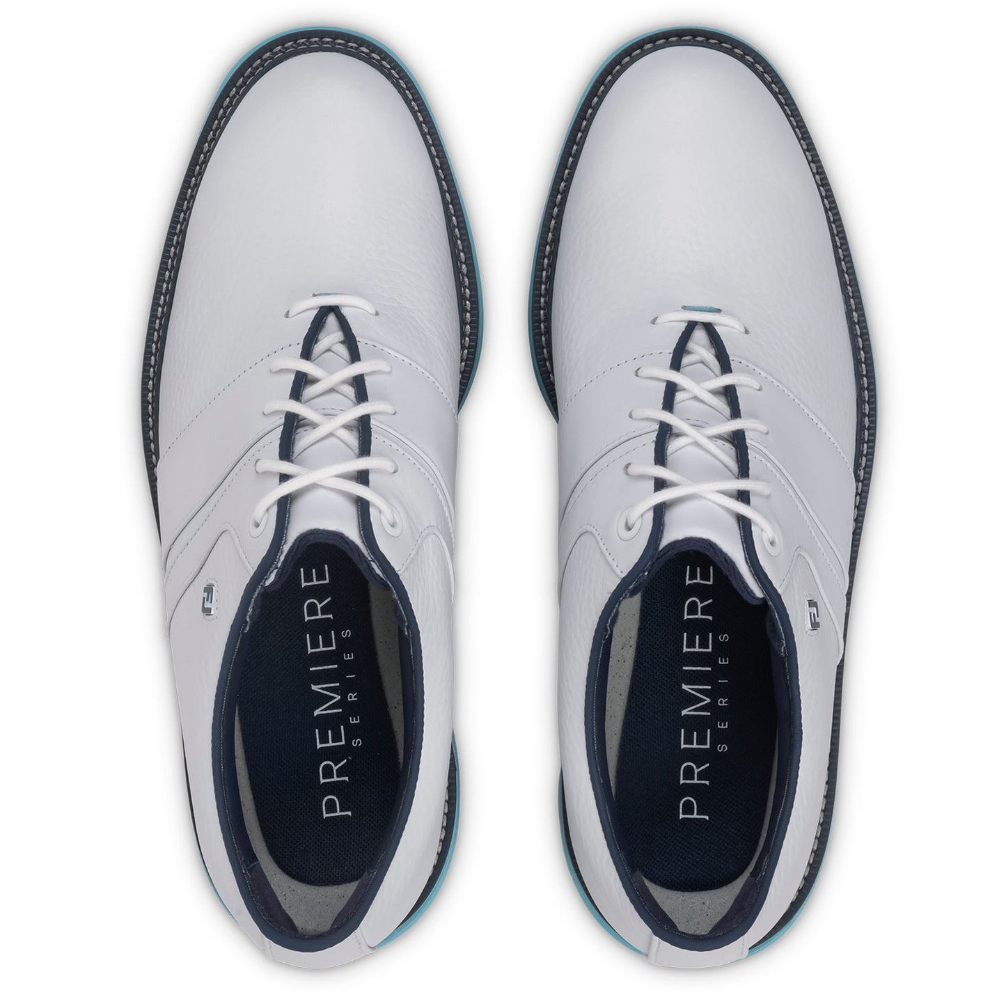 FootJoy Premiere Series Packard Golf Shoes White/Pageant Blue/Retro Blue