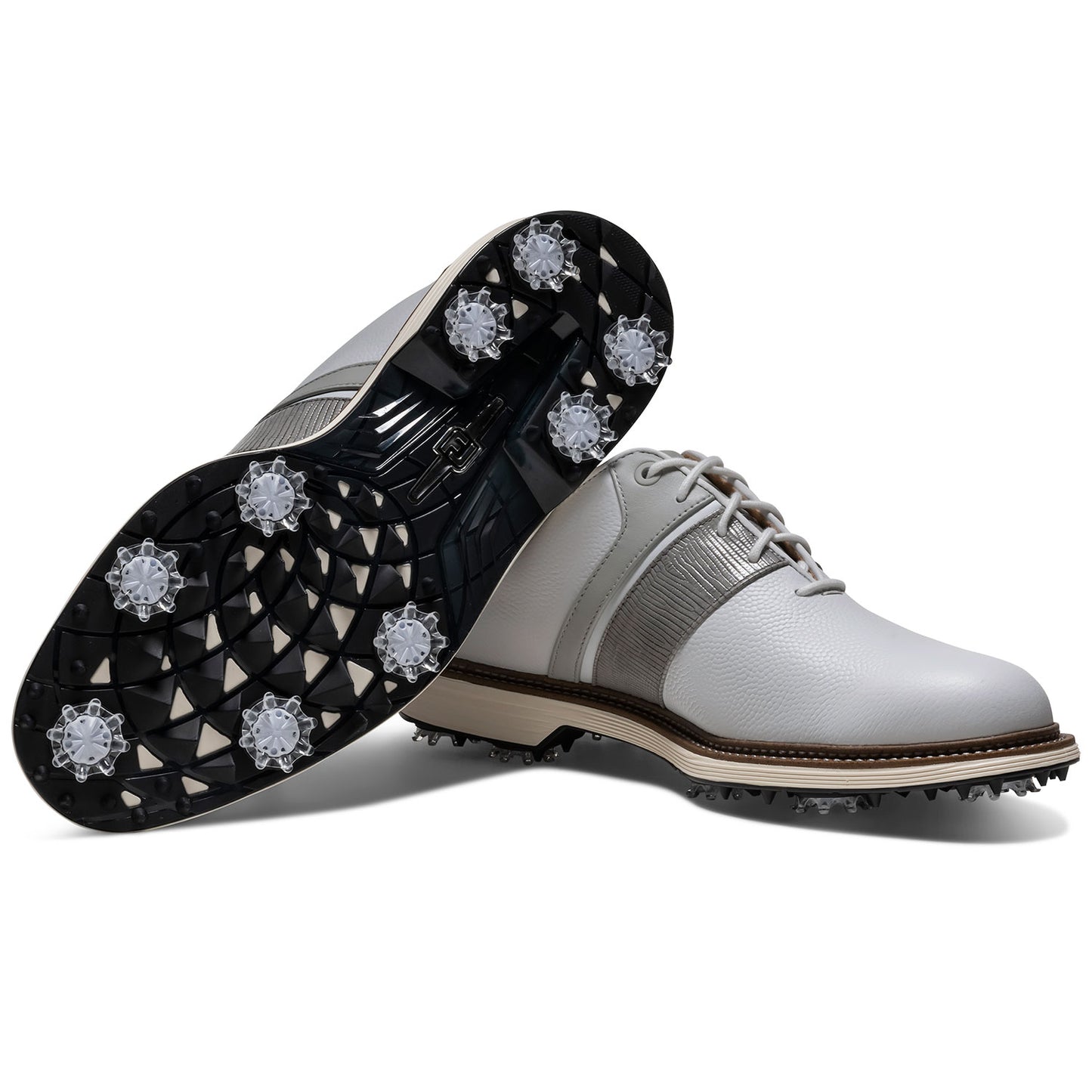 FootJoy Premiere Series Packard Golf Shoes White/Steel Grey/Gunmetal
