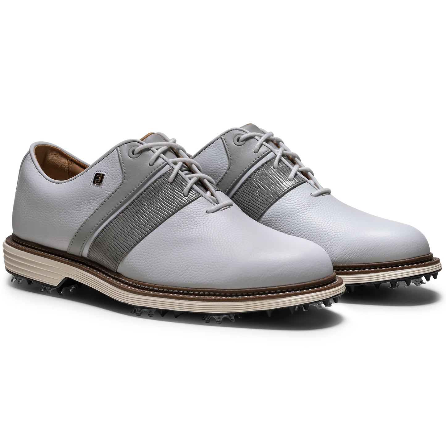 FootJoy Premiere Series Packard Golf Shoes White/Steel Grey/Gunmetal