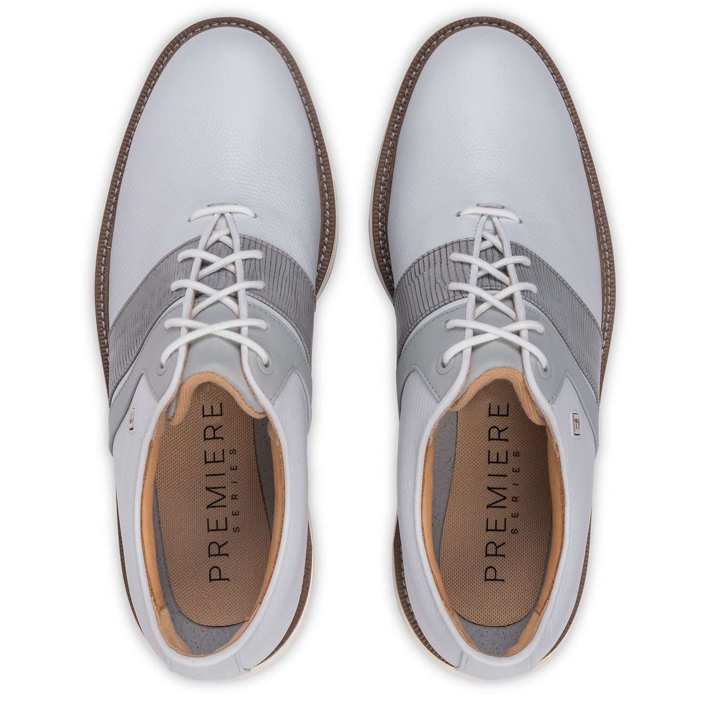 FootJoy Premiere Series Packard Golf Shoes White/Steel Grey/Gunmetal